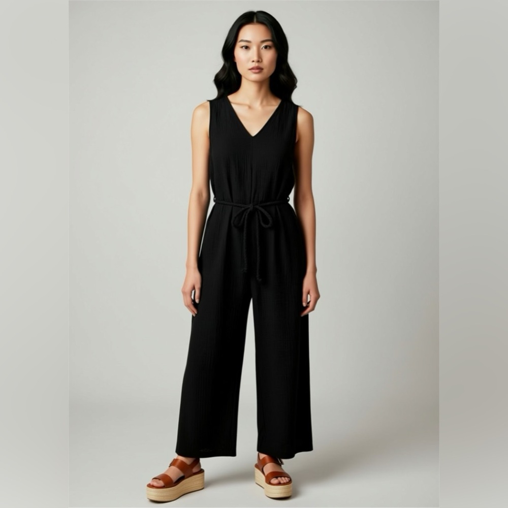Universal Thread Black V-Neck Jumpsuit